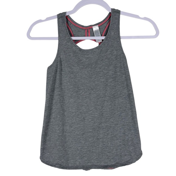 Ivivva Girls Lululemon Gray Racerback Tank Top Size 8 Activewear Soft EUC - Picture 1 of 6